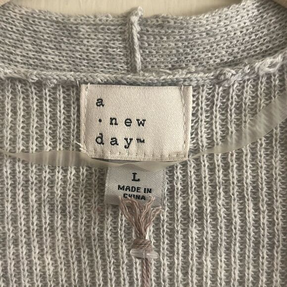✨A New Day Women's Long-Sleeved Heather Grey Sz Large Cardigan✨ - Picture 9 of 9